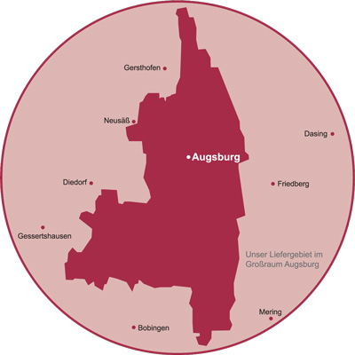 Stadtgebiet Augsburg
