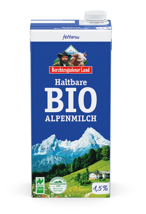 Berchtesgadener Land Haltbare Bio-Alpenmilch 1,5%