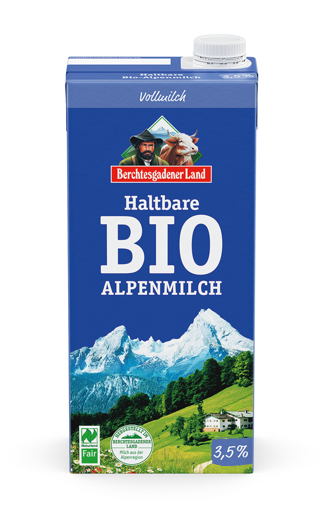 Berchtesgadener Land Haltbare Bio-Alpenmilch 3,5%